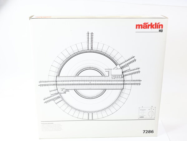 Märklin H0 7286 elektrische Drehscheibe für K-Gleis inkl. Steuerung & Abgänge