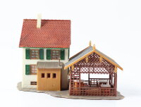 Faller H0 130269 Gebäude Dorfwirtschaft Gasthaus mit Biergarten / Licht