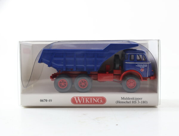 Wiking H0 0670 49 Modellauto LKW Henschel HS 3-180 Muldenkipper 1:87