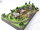Eigenbau Spur N Landschaftsbau Diorama Bergkette mit Dorf Brücke Gleisoval/Licht