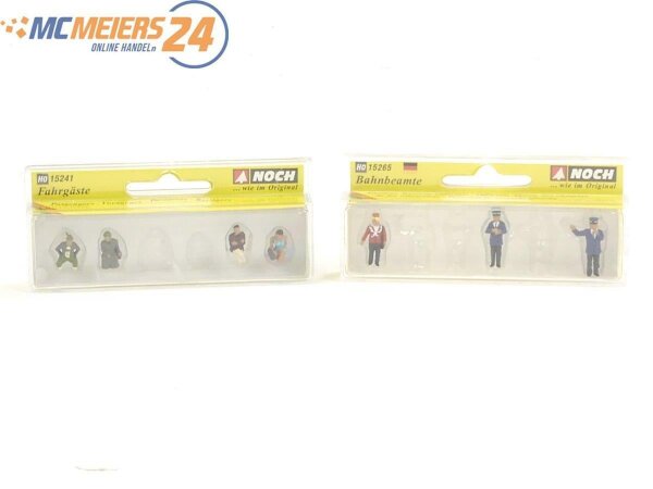 E397 Noch H0 15265 15241 Figuren-Set 7-tlg. "Bahnbeamte und Fahrgäste" 1:87