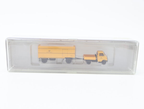 Brekina H0 018019 Modellauto ENSER-Zugmaschine Eilert Paketanhänger DBP 1:87