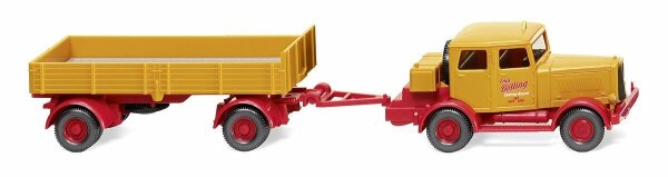Wiking H0 085048 Modellauto Hanomag mit Pritschenanhänger "Böllig" 1:87 *NEU*