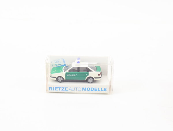 Brekina H0 50461 Modellauto audi 100 Polizei grün weiß  1:87
