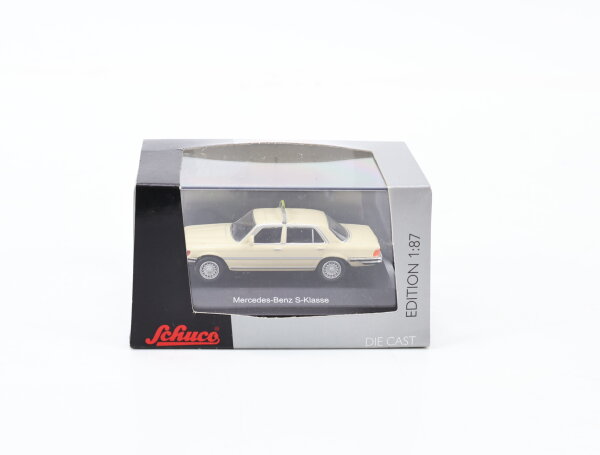 Schuco  H0 26051 Modellauto Mercedes-Benz S-Klasse Limousine TAXI 1:87