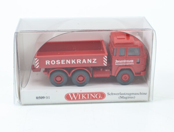 Wiking H0 0509 01 Modellauto Magirus Schwerlastmaschine "Rosenkranz" 1:87