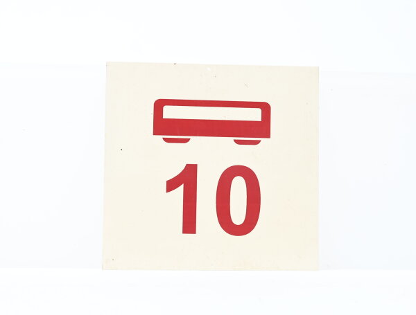 Zuglaufschild Waggonschild Waggonnummer 10