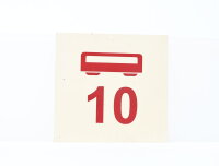 Zuglaufschild Waggonschild Waggonnummer 10