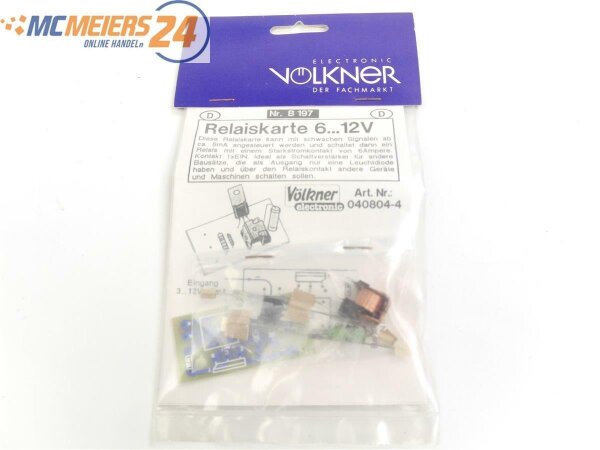 E409 Völkner 040804-4 Relaiskarte 6 / 12 V *NEU*