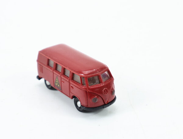 Brekina H0 0394 Modellauto VW T1 b Bus Reinhardt rot IG Metall 1:87