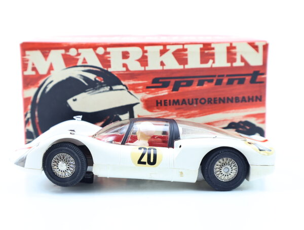 Märklin Sprint 1302 Slotcar Rennwagen Porsche Carrera 6 weiss mit OVP 1:32