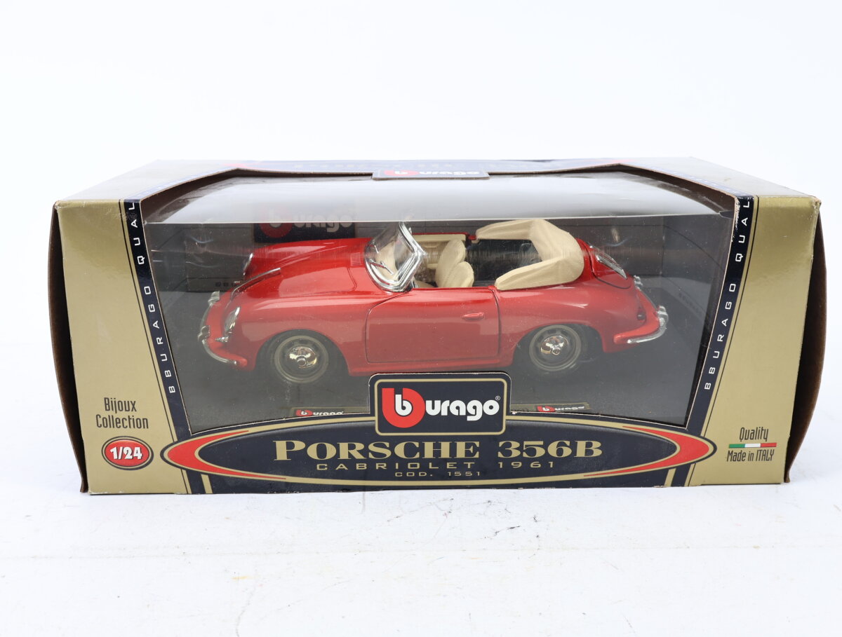 Auto De Colección Porsche 356b Cabriolet Burago Escala 1:24