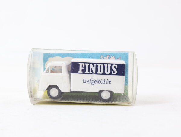 epoche H0 10601 Modellauto Matador i Tiefkühlwagen "Findus" weiß 1:87