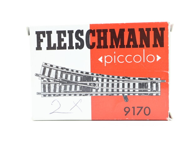 Fleischmann N 9171 R 2x Gleismaterial Handweiche Weiche rechts