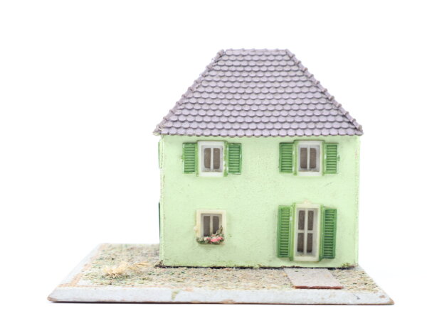 Spur H0 TT Gebäude Wohnhaus Einfamilienhaus / Mischbauweise