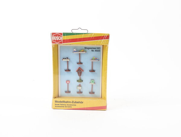 Busch H0 6025 Ausschmückung Wegweiser-Set
