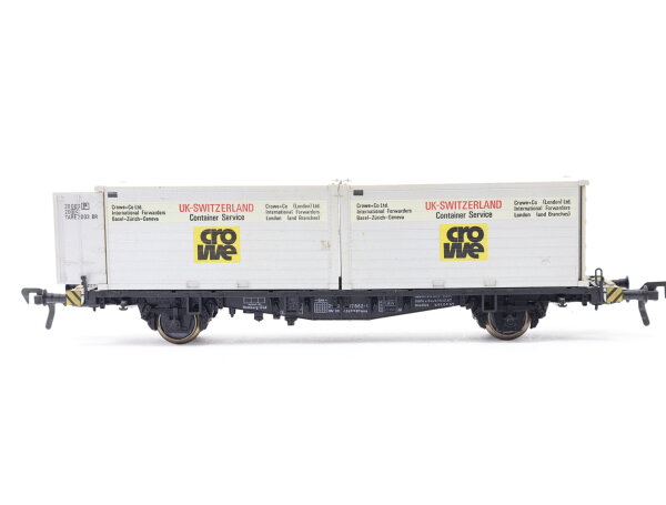 Fleischmann H0 5235 Güterwagen Containertragwagen "crowe" 4117882-1 DB