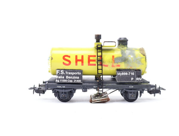 Pocher H0 158 Güterwagen Schienenreinigungs-Kesselwagen Mp999-710 Italia /Guss