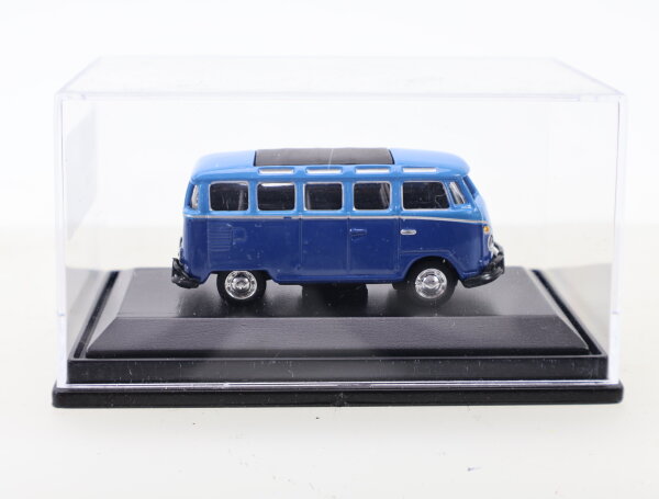 Schuco H0 115942404077 Modellauto PKW VW Bus T1 Samba dunkelblau 1:87