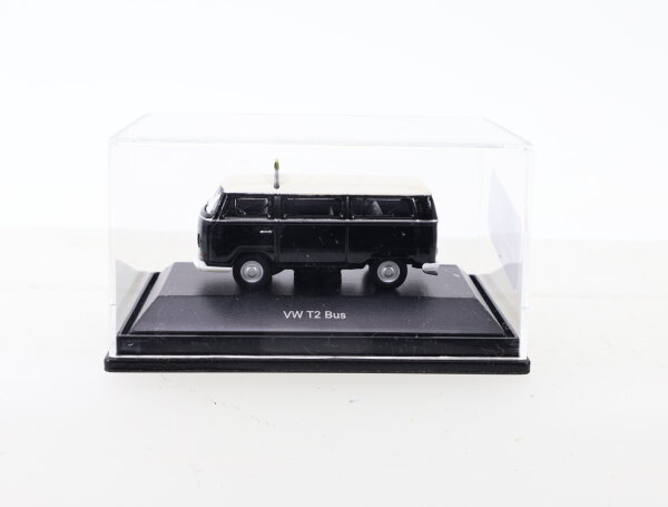 Schuco H0 25444 Modellauto PKW VW T2 Bus Taxi Schwarz 1:87
