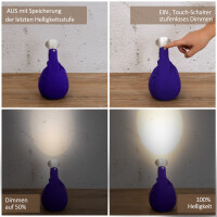 Lichtsack Spot Kabellose Tischleuchte in lila, dimmbar, wiederaufladbar Original