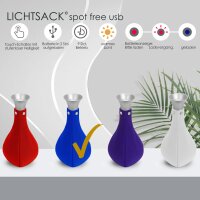 Lichtsack Spot Kabellose Tischleuchte in blau, dimmbar, wiederaufladbar Original