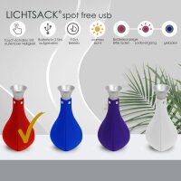 Lichtsack Spot Kabellose Tischleuchte in rot, dimmbar, wiederaufladbar Original