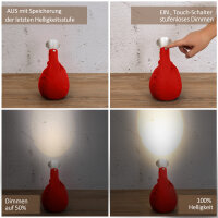 Lichtsack Spot Kabellose Tischleuchte in rot, dimmbar, wiederaufladbar Original
