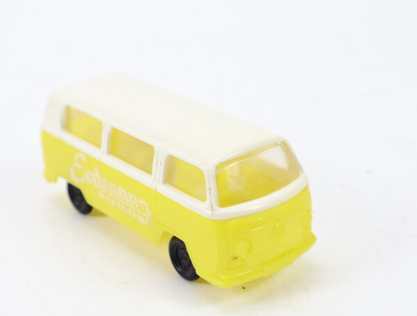 Welly Modellauto PKW VW T1 "Erdmann Kleidung" Kleinbus Gelb 1:38
