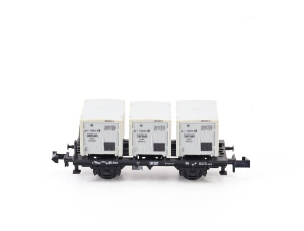 Minitrix N 3536 Güterwagen Behälter-Tragwagen "Contrans" 7250137 DB