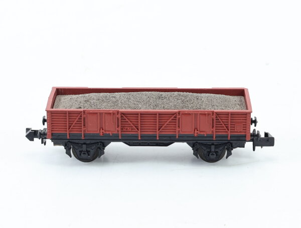 Ibertren N offener Güterwagen Niederbordwagen mit Ladung braun