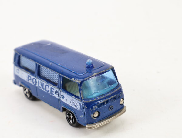 Majorette Nr.244 Modellauto PKW Fourgon VW Polizeiauto Blau 1:60