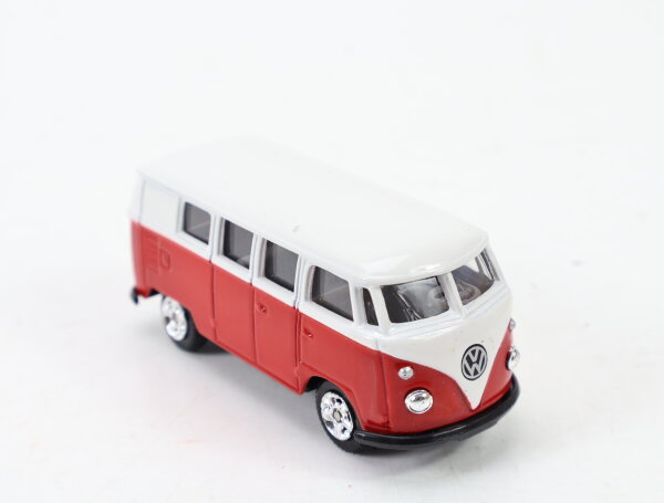 Welly 2221 Modellauto PKW VW Microbus 1962 Rot/weiß