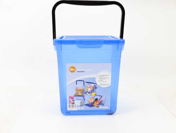 Rotho Easy-Box Allzweckbox Aufbewahrungsbox blau/transparent mit Deckel 7 Liter