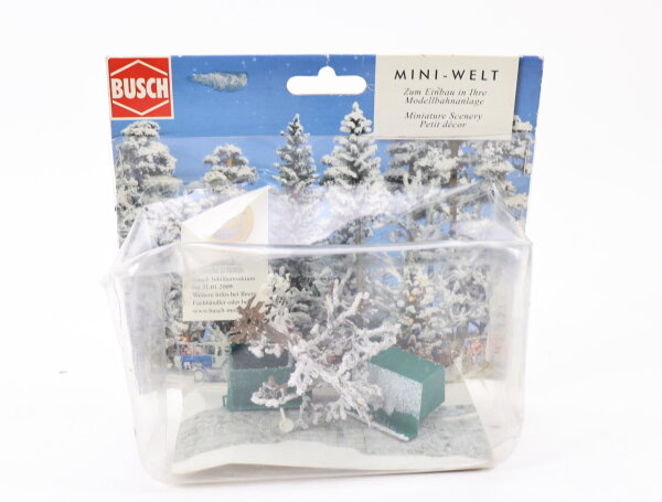 Busch H0 7711 Gebäude Mini-Welt Eiszeit Weihnachtsmarkt Buden 1:87