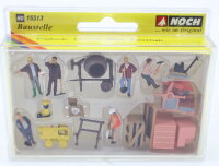 Noch H0 15512 Figuren-Set Baustelle Straßenarbeiter mit Zubehör