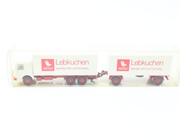 Wiking H0 471/1a Modellauto LKW MAN Büssing 22.320 UNL "Weiss Lebkuchen" 1:87
