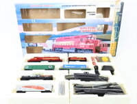 Mehano H0 T722 Startset Boston Express mit Diesellok + Güterwagen + Gleisen /NEM