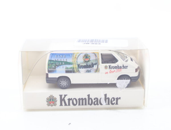 Wiking H0 Modellauto PKW VW Transporter "Krombacher" Weiß 1:87