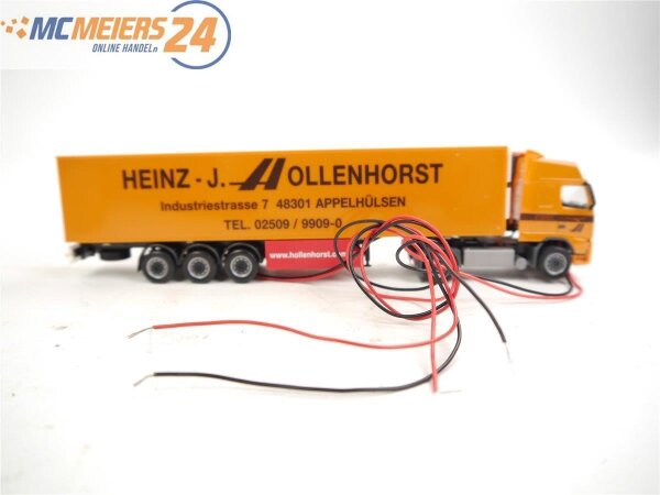 E403 Herpa H0 461412 Modellauto LKW Volvo FH12 "Heinz J. Hollenhorst" / Licht