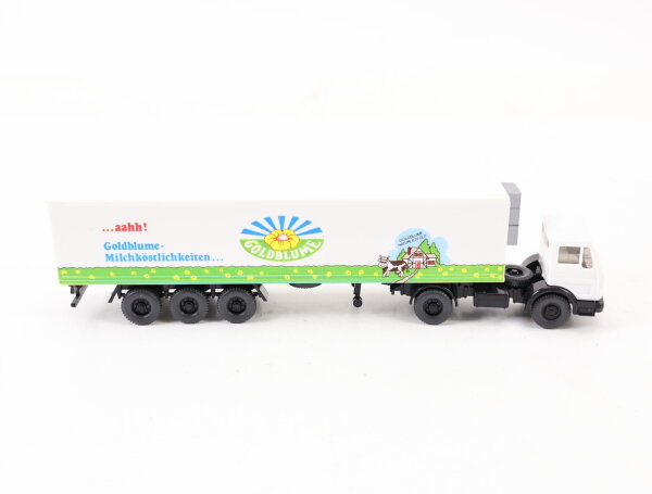 Wiking H0 543/4 Modellauto LKW MB 1617 S Kühl-Sattelzug "Goldblume" 1:87
