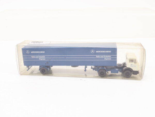Wiking H0 524 Modellauto LKW MB "Teile und Zubehör" Blau 1:87