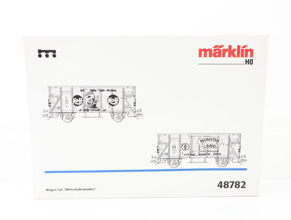 Märklin H0 48782 gedeckter Güterwagen -Set 2-tlg. "Wirtschaftswunder" / NEM MHI