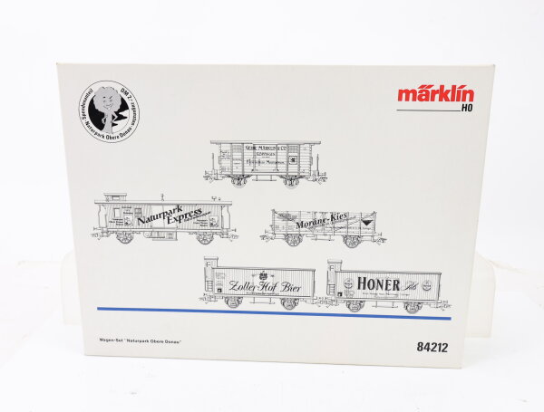 Märklin H0 84212 Güterwagen-Set 5-tlg.  "Naturpark obere Donau" / NEM