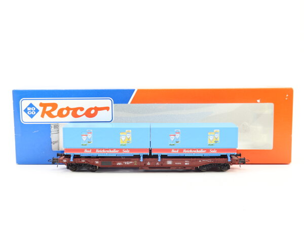Roco H0 46564 Güterwagen Tiefladewagen 475 3 807-4 Sdkms DB / NEM 1:87