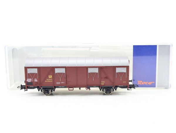 Roco H0 gedeckter Güterwagen Postwagen 01 901-7 2 S-t/11 DBP / NEM 1:87