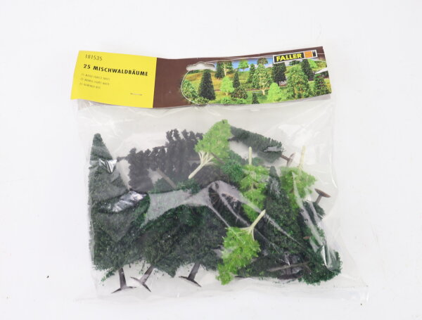 Faller H0 TT 181535 Bepflanzung 25 Mischwaldbäume sortiert