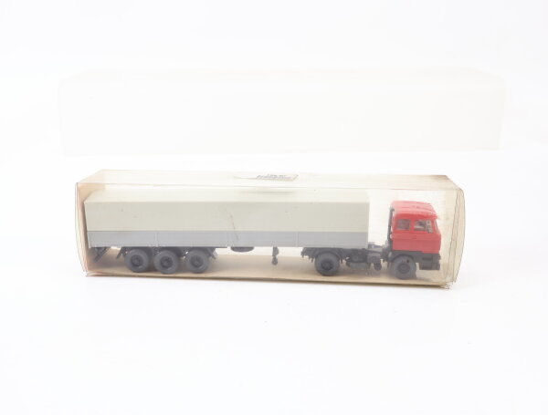 Wiking H0 24555 Modellauto LKW DAF-Turbo Sattelzug Rot/Beige 1:87