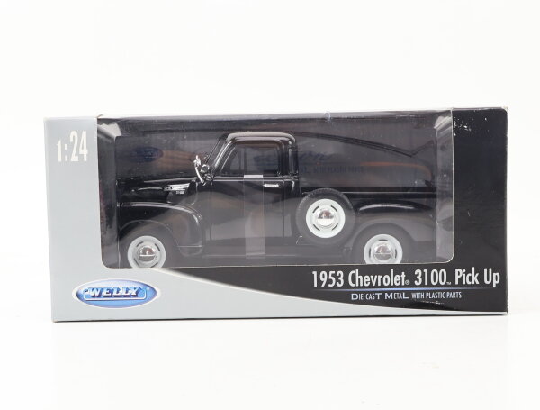 Welly Modellauto PKW 1953 Chevrolet 3100 Pick Up Schwarz 1:24