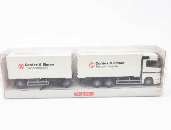 Wiking H0 Modellauto LKW "Cordes & Simon" MB Actros Weiß 1:87